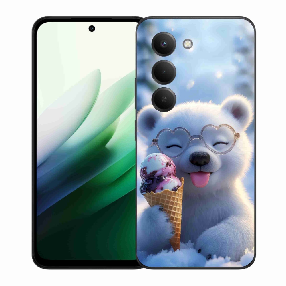 Gélový kryt mmCase na Xiaomi Redmi 15 5G 169mm - medvedík so zmrzlinou