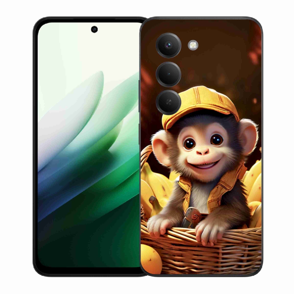 Gélový kryt mmCase na Xiaomi Redmi 15 5G 169mm - opice v košíku
