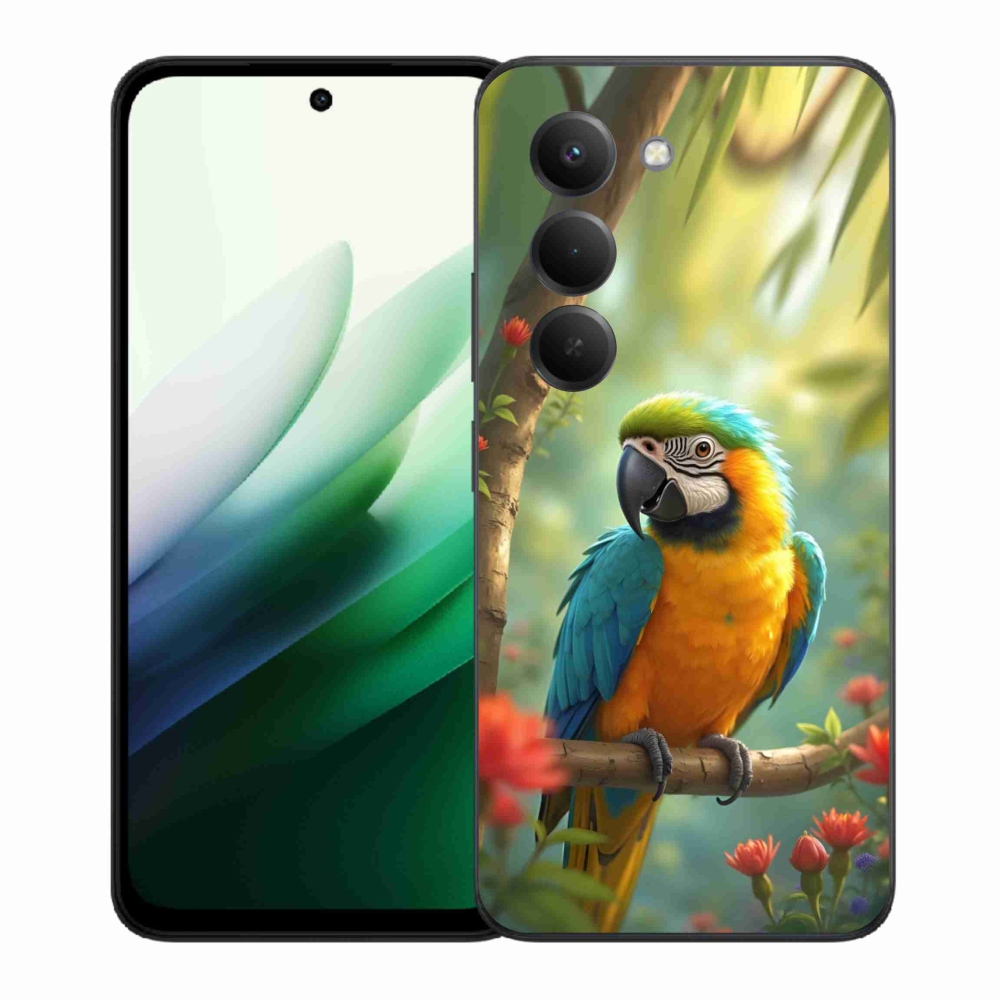 Gélový kryt mmCase na Xiaomi Redmi 15 5G 169mm - papagáj ara modrožltá