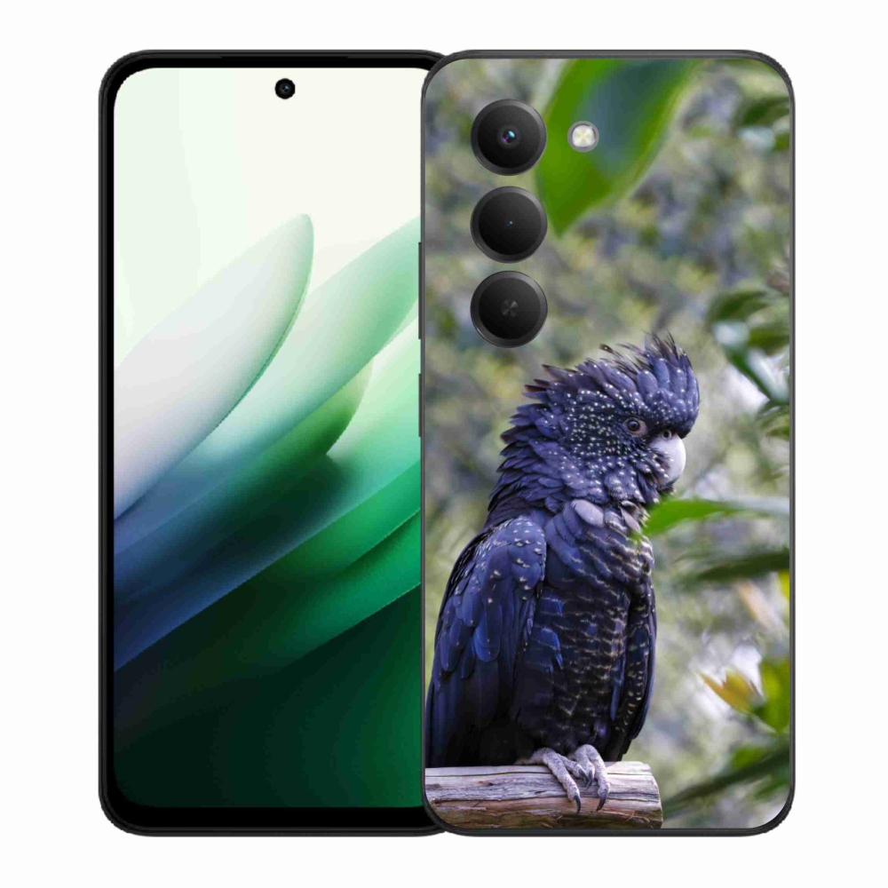 Gélový kryt mmCase na Xiaomi Redmi 15 5G 169mm - papagáj kakadu čierny