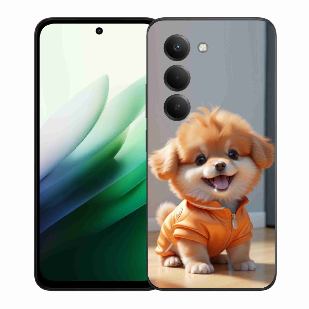 Gélový kryt mmCase na Xiaomi Redmi 15 5G 169mm - roztomilý pomeranian v mikine