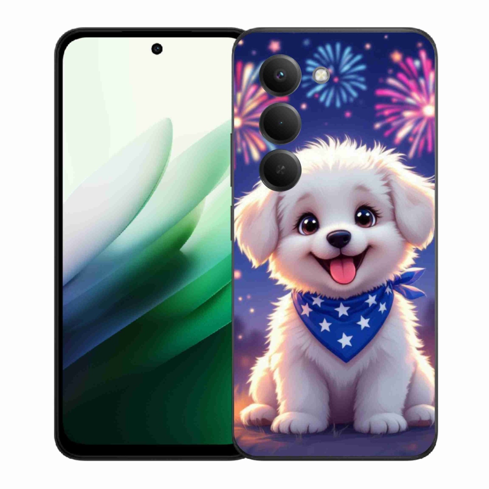 Gélový kryt mmCase na Xiaomi Redmi 15 5G (169mm) - slávnostné šteňa