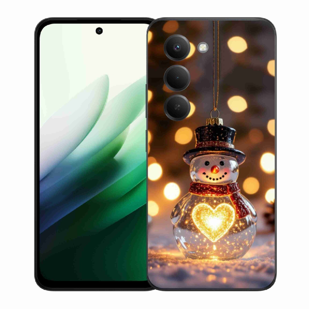 Gélový kryt mmCase na Xiaomi Redmi 15 5G 169mm - svietiaci vianočný snehuliak