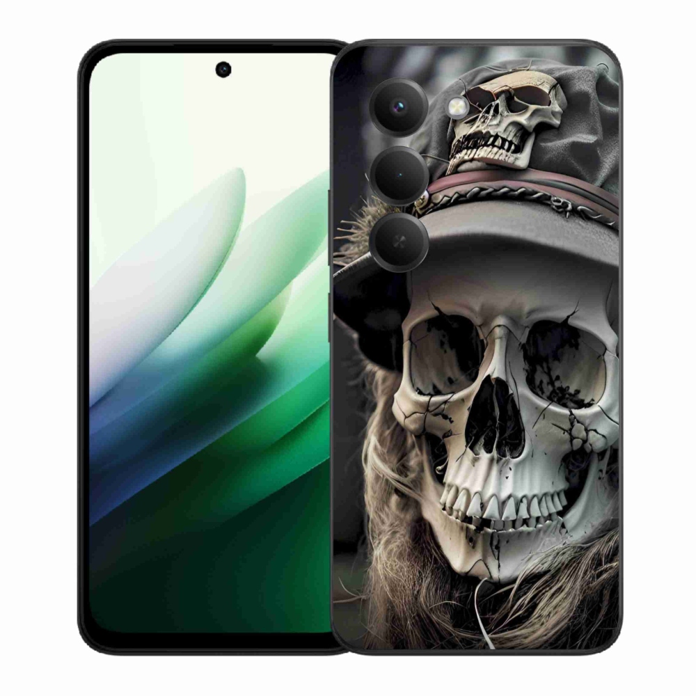 Gélový kryt mmCase na Xiaomi Redmi 15 5G (169mm) - temná lebka