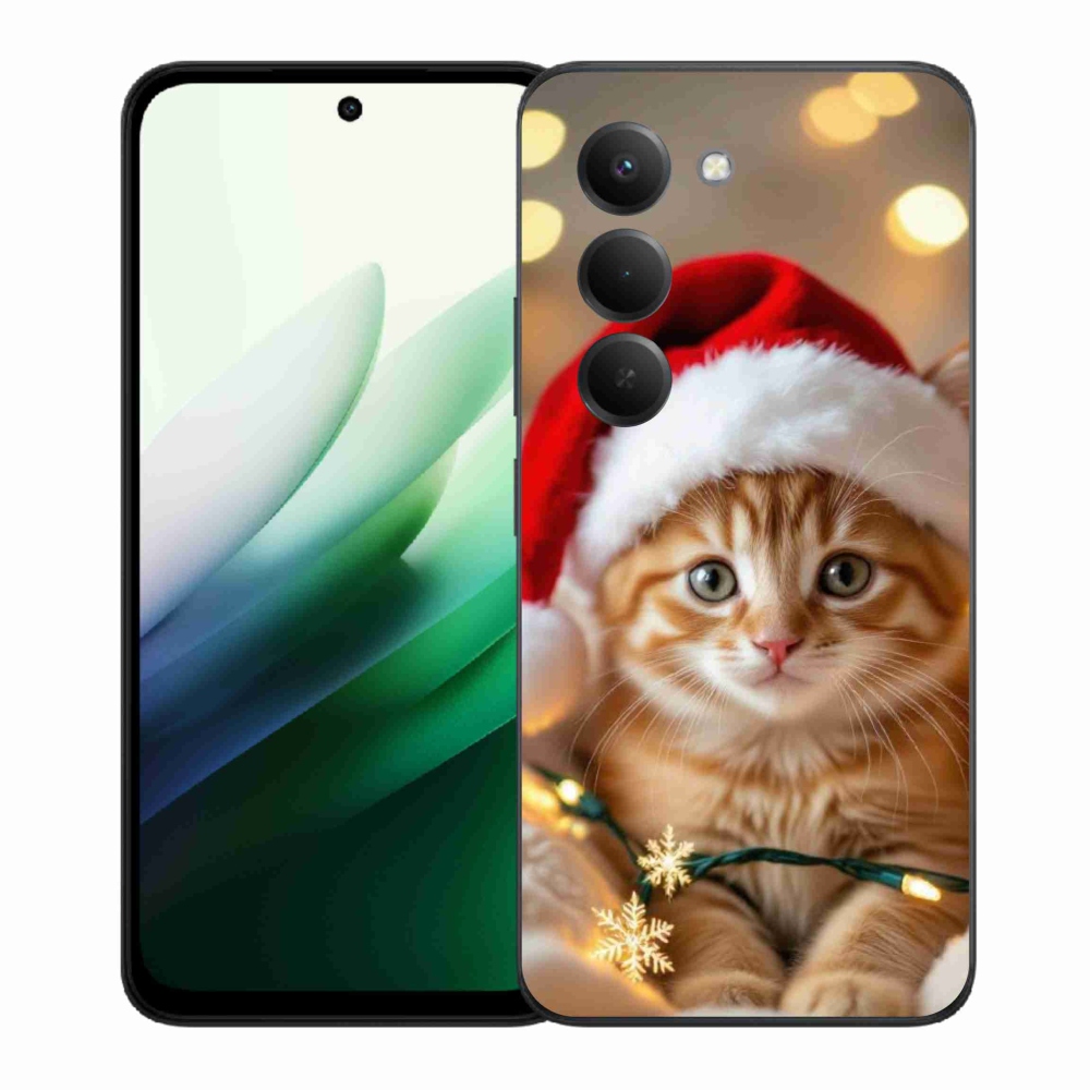 Gélový kryt mmCase na Xiaomi Redmi 15 5G (169mm) - vianočné mačiatko