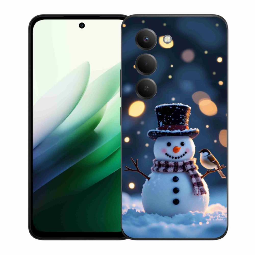 Gélový kryt mmCase na Xiaomi Redmi 15 5G 169mm - vianočný snehuliak