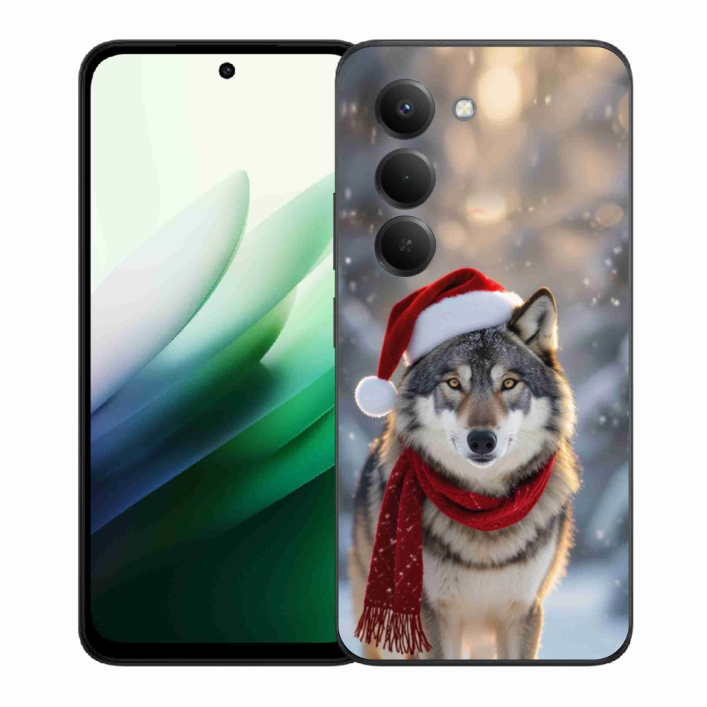 Gélový kryt mmCase na Xiaomi Redmi 15 5G (169mm) - vianočný vlk