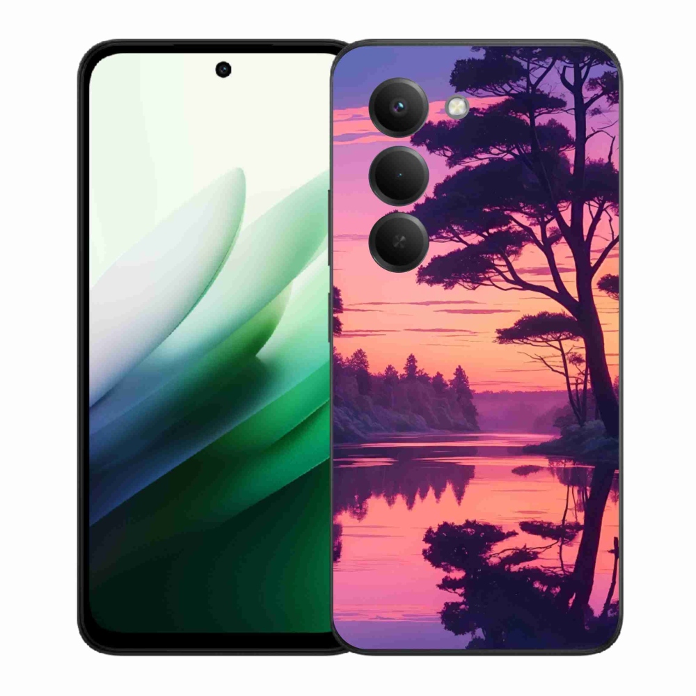 Gélový kryt mmCase na Xiaomi Redmi 15 5G (169mm) - západ slnka nad jazerom