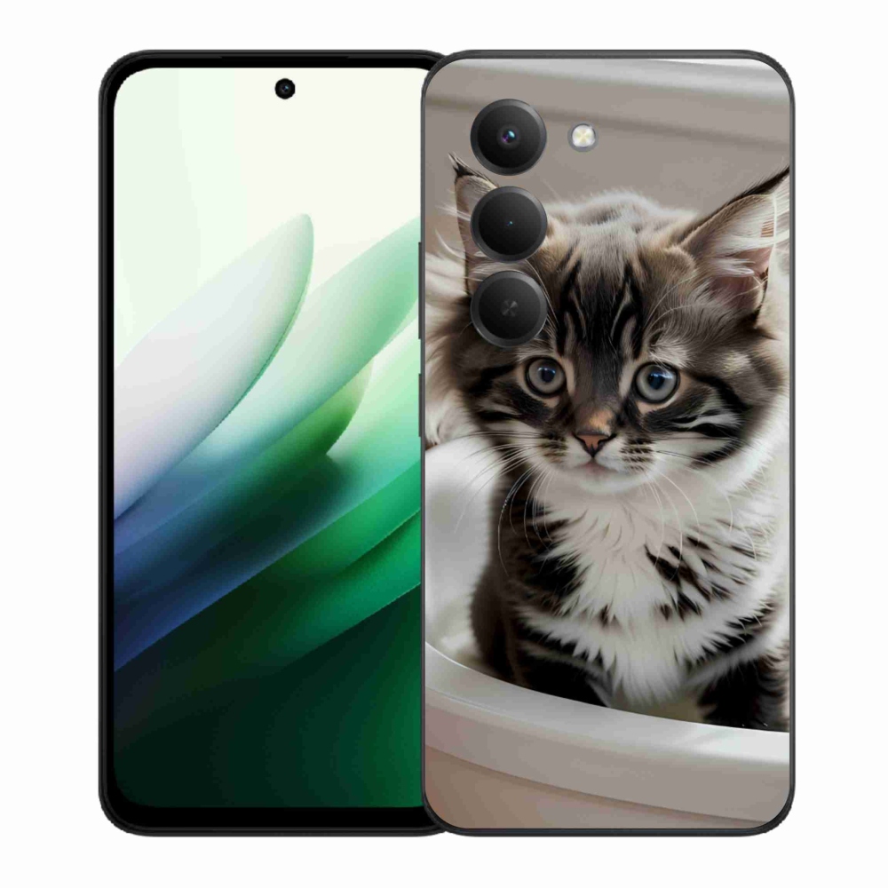 Gélový kryt mmCase na Xiaomi Redmi 15 5G (169mm) - zvedavé mačiatko