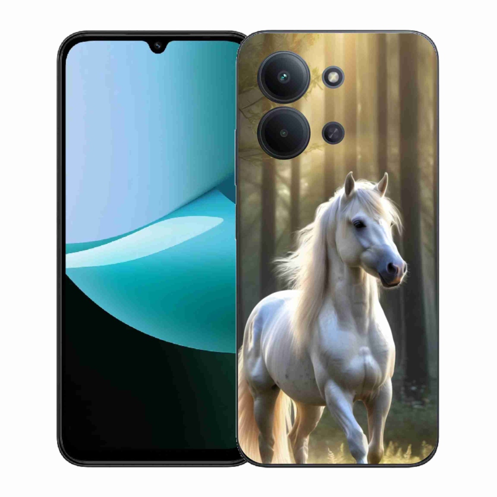 Gélový kryt mmCase na Xiaomi Redmi 15C (171mm) / Poco C85 4G (171mm) - biely kôň 3