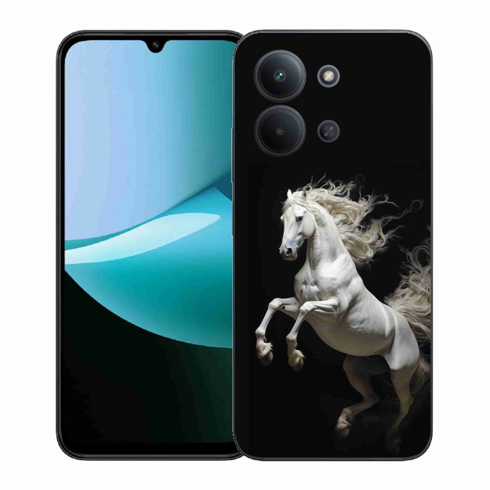 Gélový kryt mmCase na Xiaomi Redmi 15C (171mm) / Poco C85 4G (171mm) - biely kôň 4