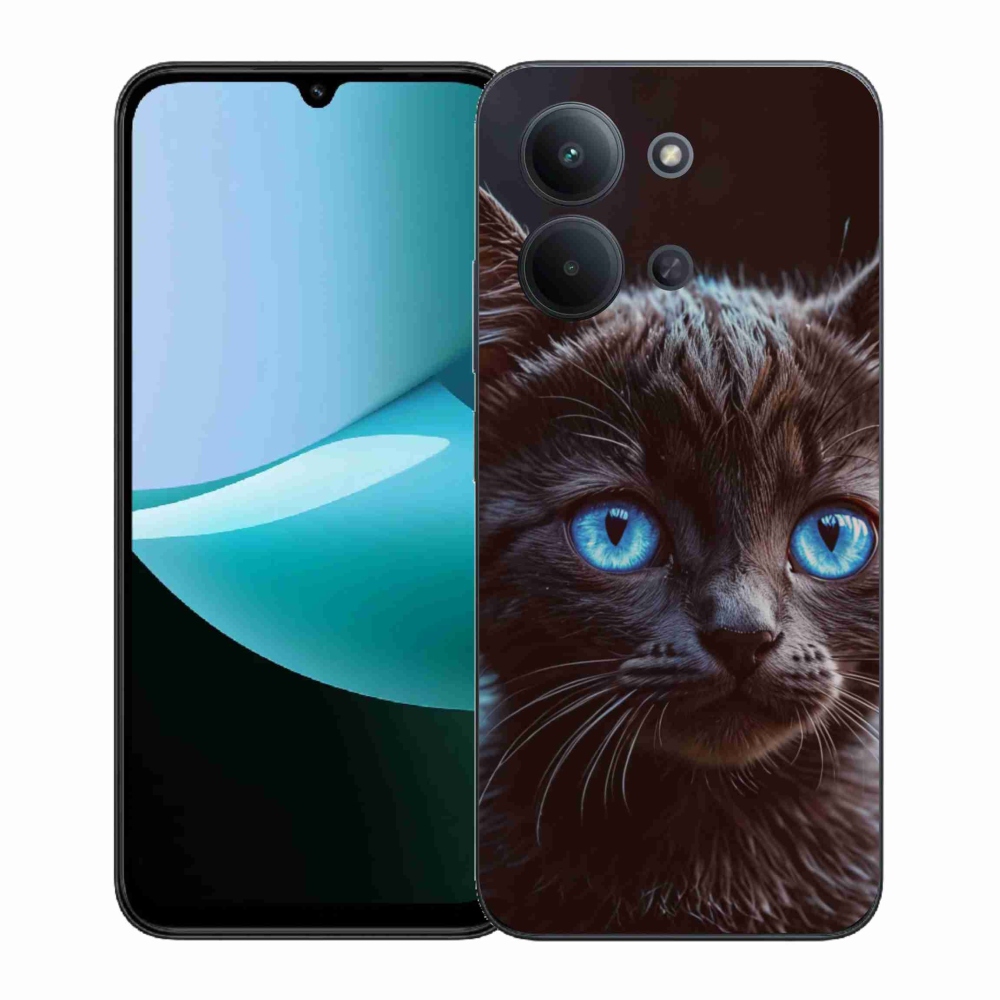 Gélový kryt mmCase na Xiaomi Redmi 15C (171mm) / Poco C85 4G (171mm) - čierne mačiatko 2