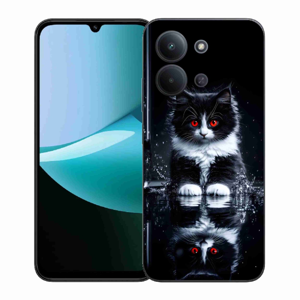 Gélový kryt mmCase na Xiaomi Redmi 15C (171mm) / Poco C85 4G (171mm) - čiernobiele mačiatko