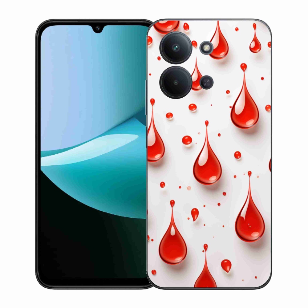 Gélový kryt mmCase na Xiaomi Redmi 15C (171mm) / Poco C85 4G (171mm) - červené kvapky