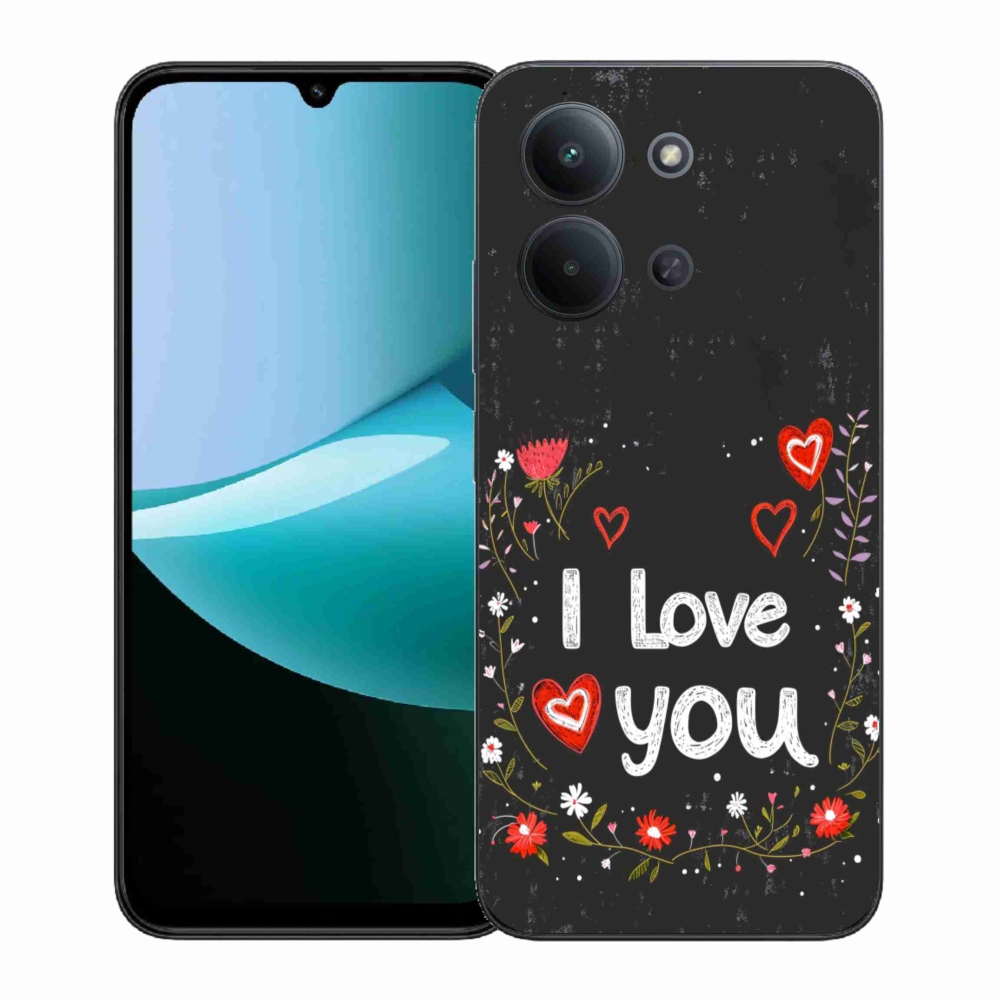 Gélový kryt mmCase na Xiaomi Redmi 15C (171mm) / Poco C85 4G (171mm) - I love you čierne pozadie