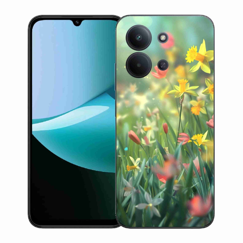 Gélový kryt mmCase na Xiaomi Redmi 15C (171mm) / Poco C85 4G (171mm) - jarné kvety