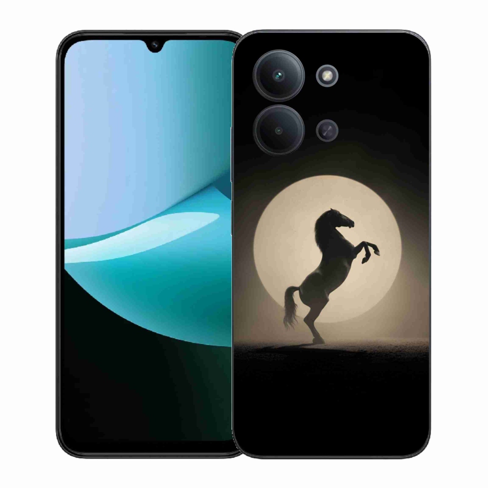 Gélový kryt mmCase na Xiaomi Redmi 15C (171mm) / Poco C85 4G (171mm) - kôň v siluete