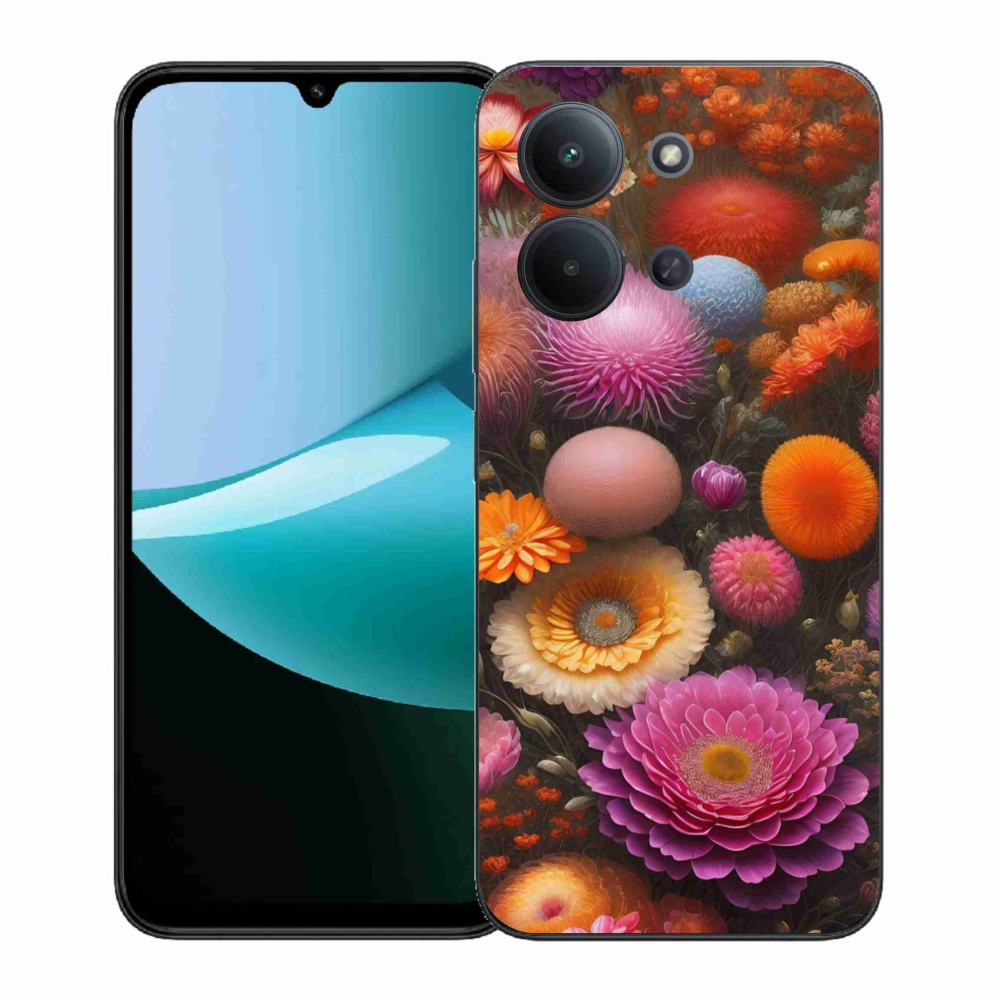 Gélový kryt mmCase na Xiaomi Redmi 15C (171mm) / Poco C85 4G (171mm) - kvetinová kompozícia