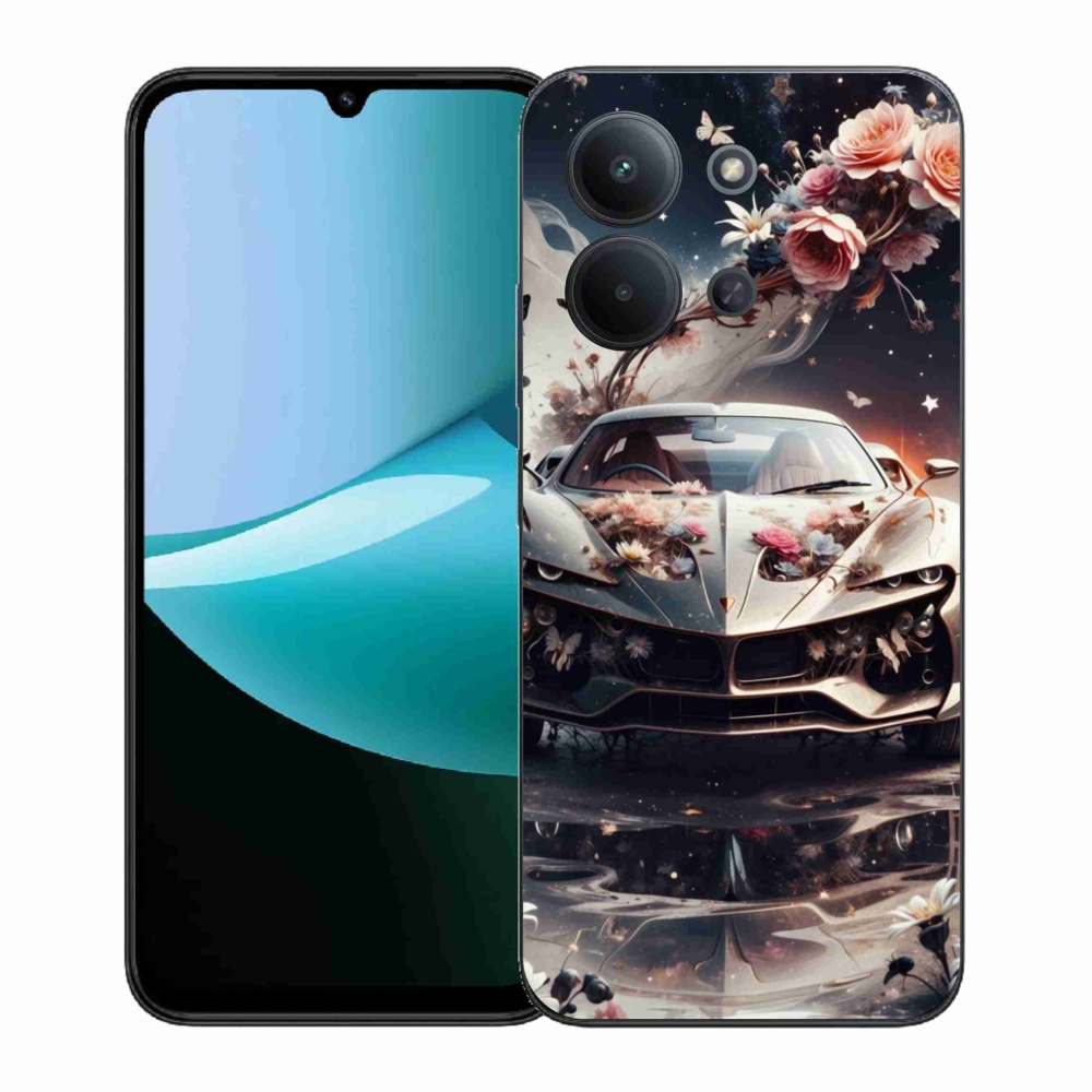 Gélový kryt mmCase na Xiaomi Redmi 15C (171mm) / Poco C85 4G (171mm) - kvetinové športové vozidlo