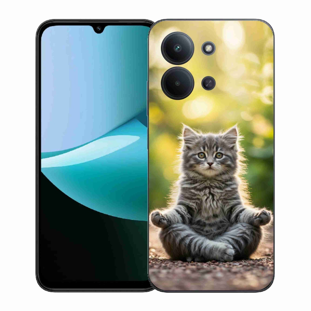 Gélový kryt mmCase na Xiaomi Redmi 15C (171mm) / Poco C85 4G (171mm) - meditujúce mačiatko