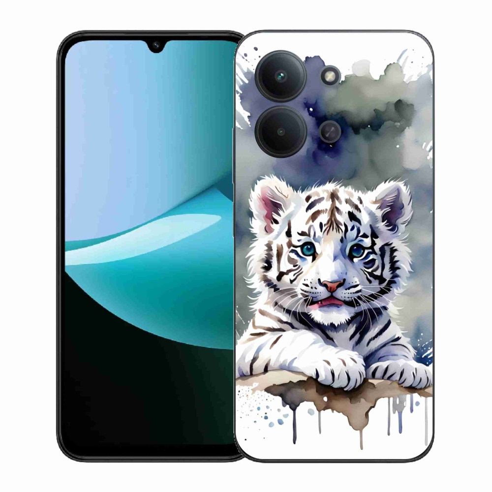 Gélový kryt mmCase na Xiaomi Redmi 15C (171mm) / Poco C85 4G (171mm) - mláďa bieleho tigra