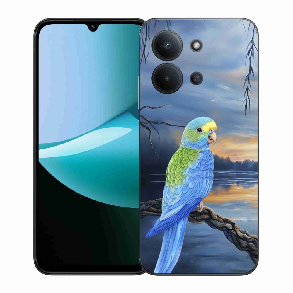 Gélový kryt mmCase na Xiaomi Redmi 15C (171mm) / Poco C85 4G (171mm) - modrý papagáj