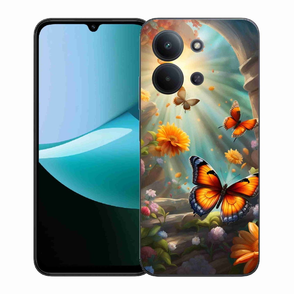 Gélový kryt mmCase na Xiaomi Redmi 15C (171mm) / Poco C85 4G (171mm) - motýlia záhrada 2