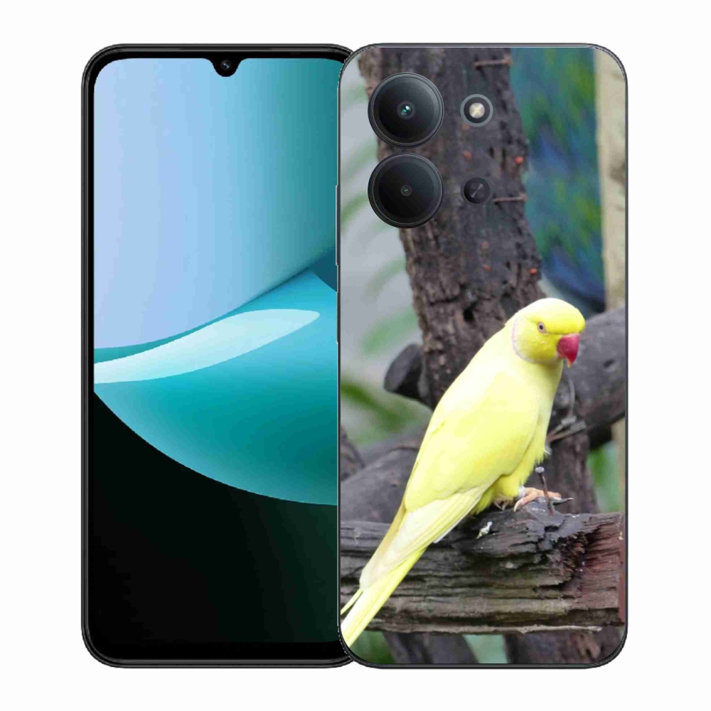 Gélový kryt mmCase na Xiaomi Redmi 15C (171mm) / Poco C85 4G (171mm) - papagáj alexander žltý