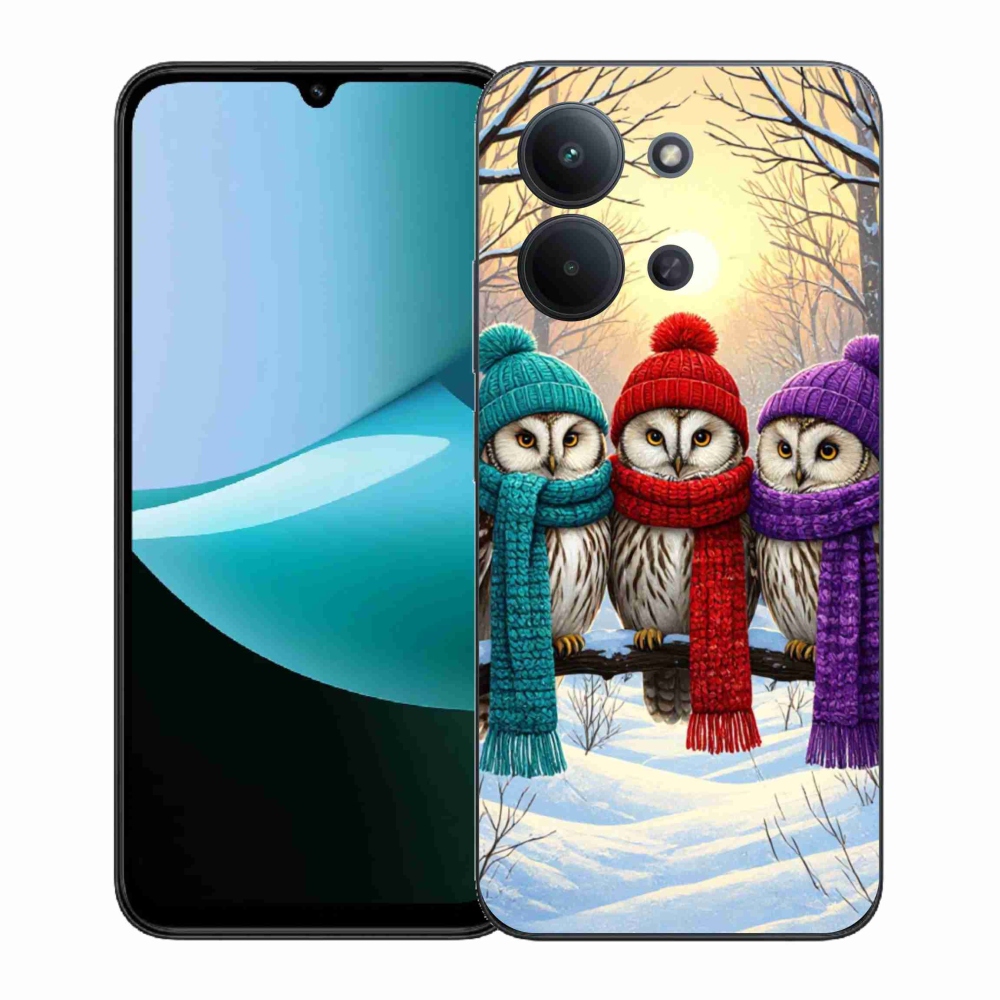 Gélový kryt mmCase na Xiaomi Redmi 15C (171mm) / Poco C85 4G (171mm) - soví priatelia