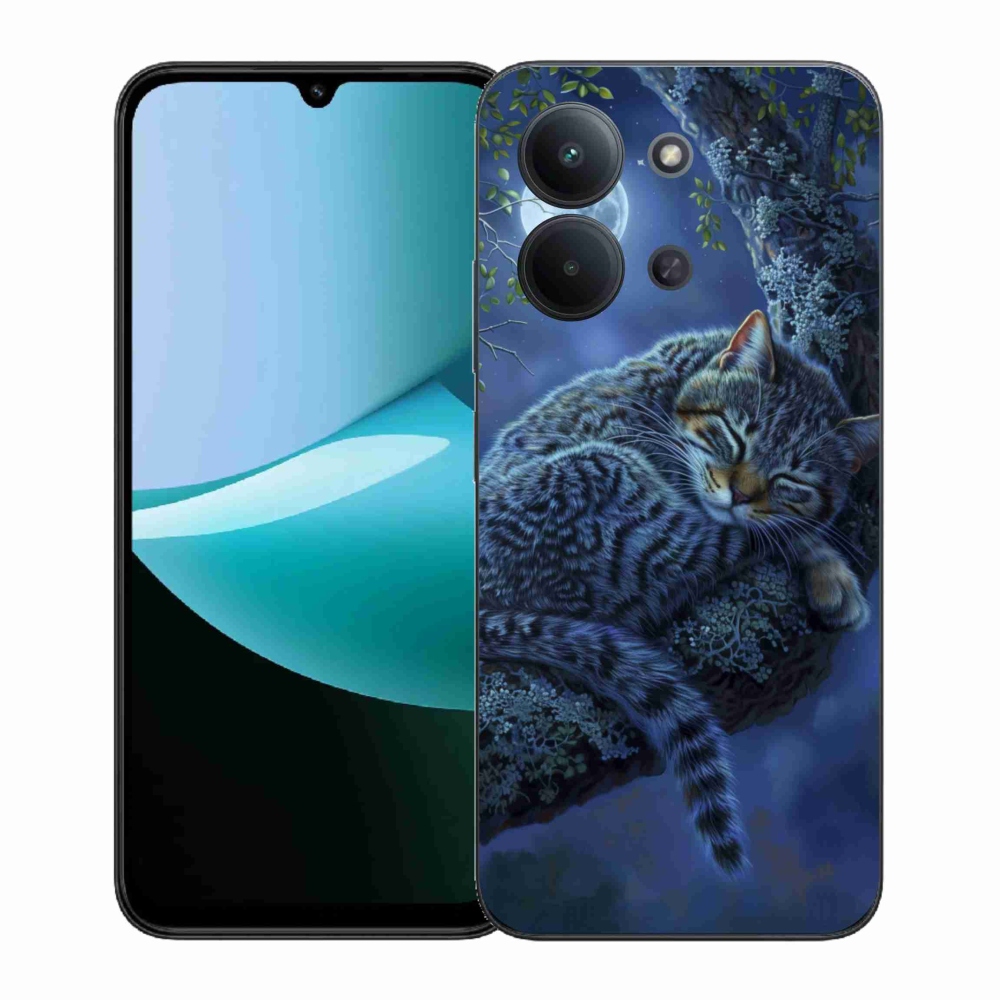 Gélový kryt mmCase na Xiaomi Redmi 15C (171mm) / Poco C85 4G (171mm) - spiaca mačka