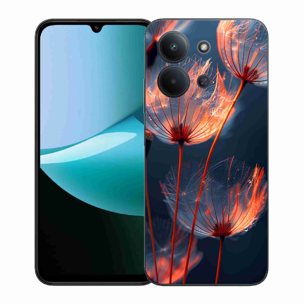 Gélový kryt mmCase na Xiaomi Redmi 15C (171mm) / Poco C85 4G (171mm) - svetielkujúce páperie