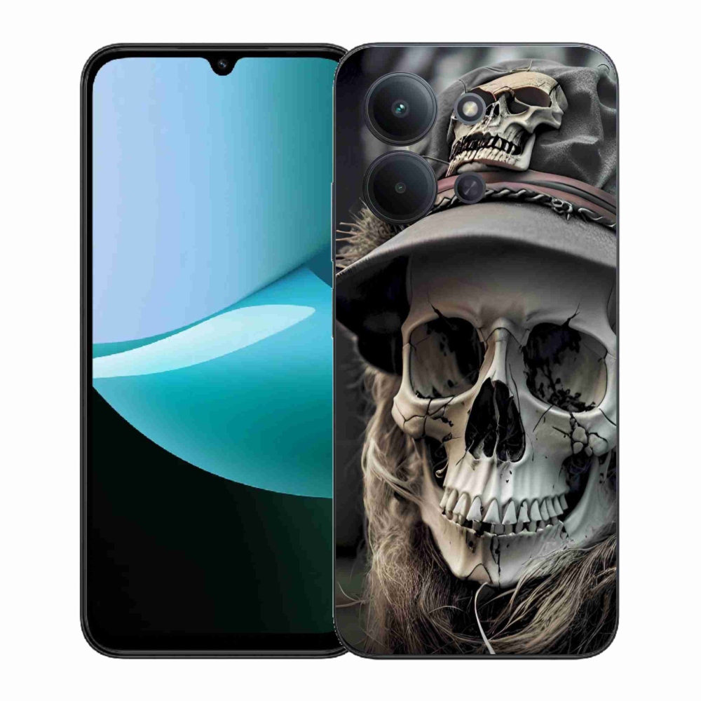 Gélový kryt mmCase na Xiaomi Redmi 15C (171mm) / Poco C85 4G (171mm) - temná lebka