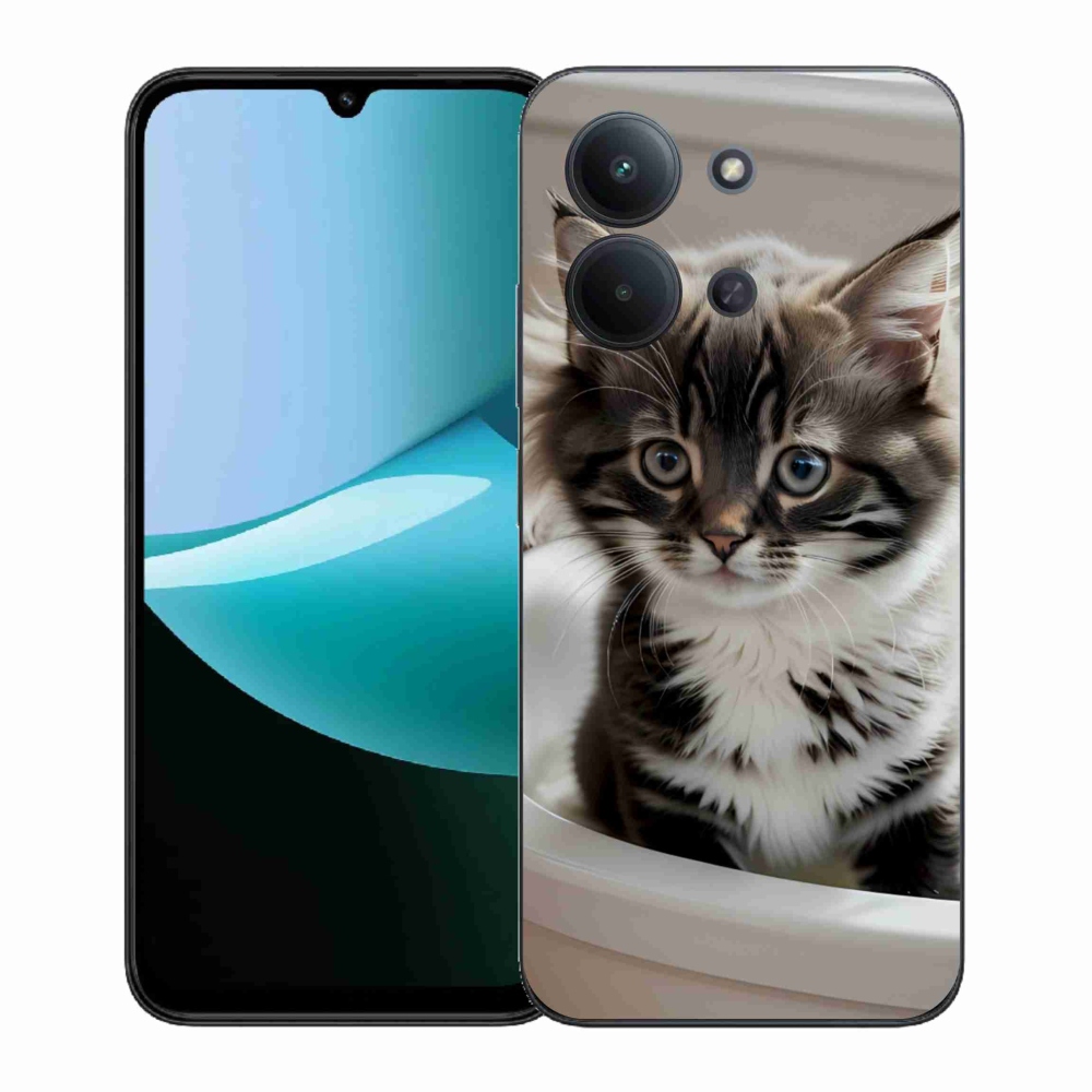 Gélový kryt mmCase na Xiaomi Redmi 15C (171mm) / Poco C85 4G (171mm) - zvedavé mačiatko