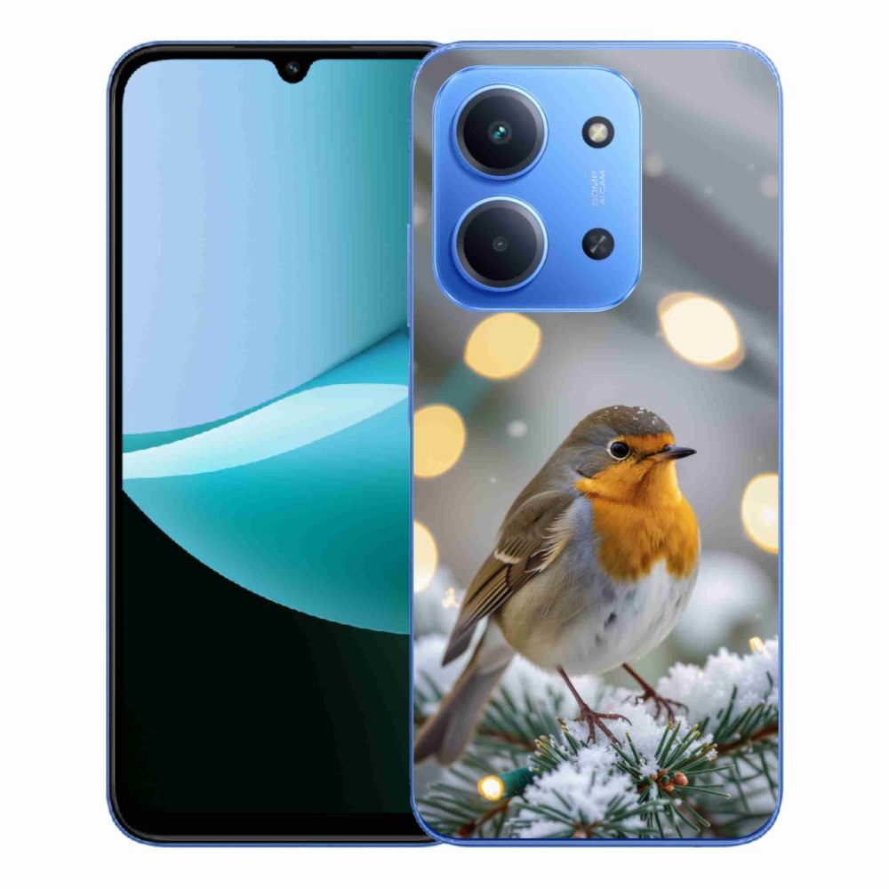 Gélový kryt mmCase na Xiaomi Redmi 15C 173mm - červienka v zime