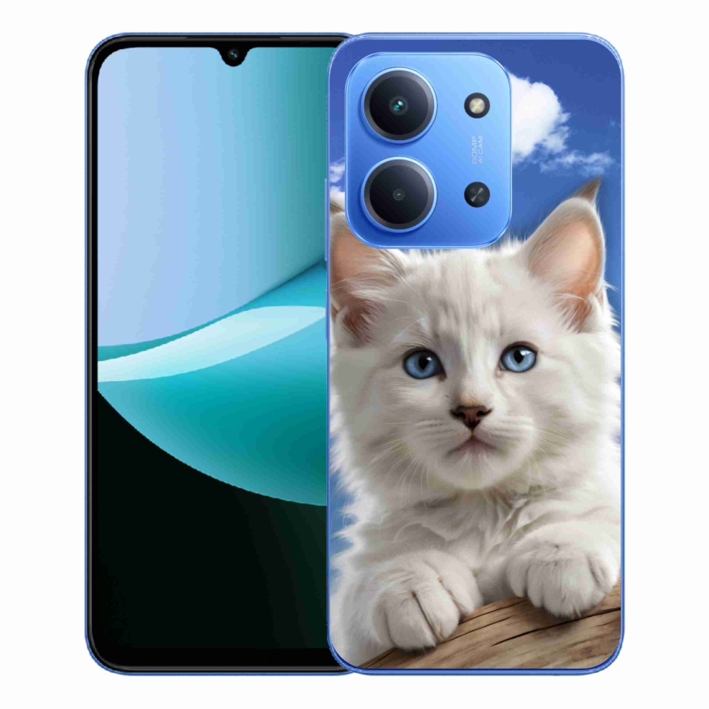 Gélový kryt mmCase na Xiaomi Redmi 15C 173mm - mačiatko a oblaky