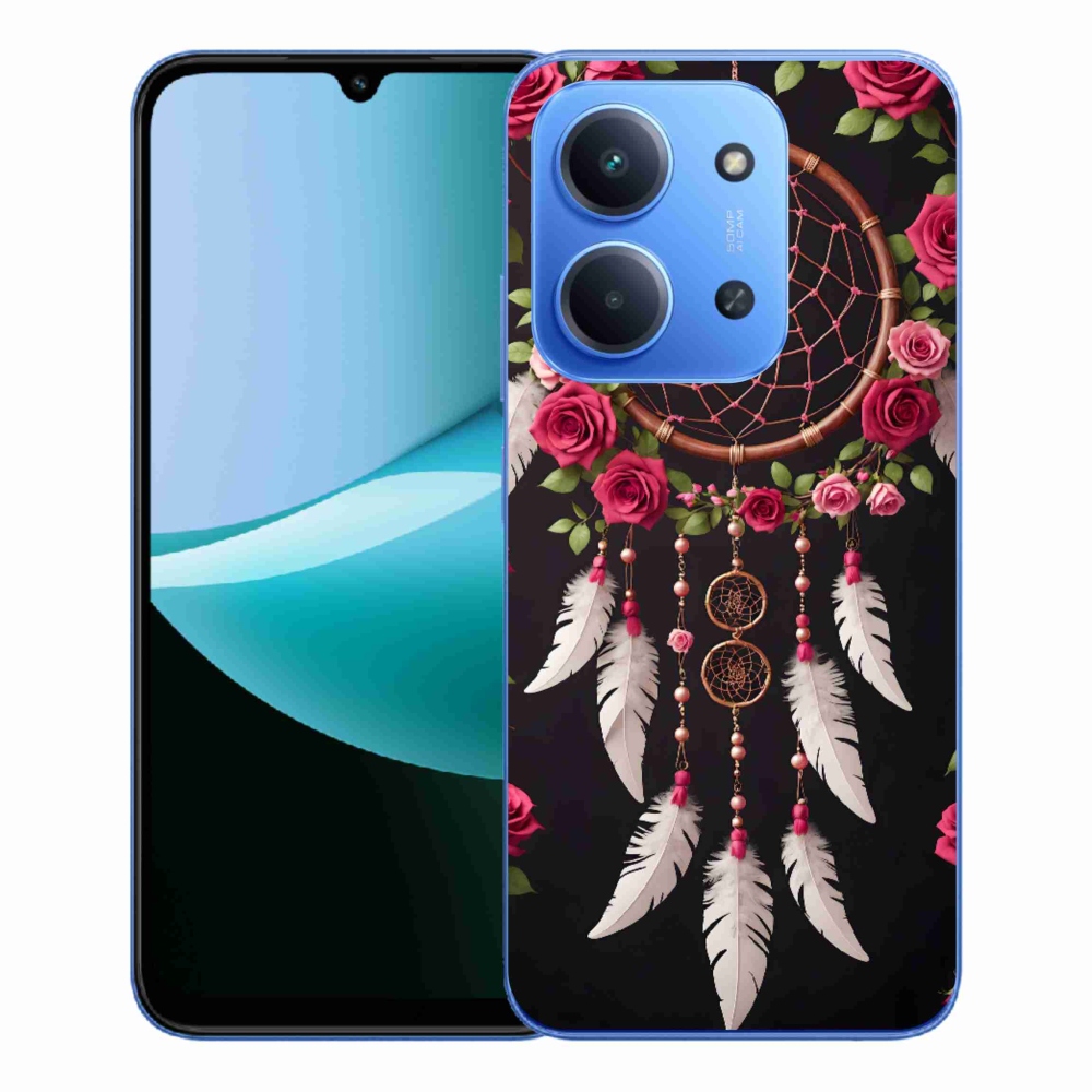 Gélový kryt mmCase na Xiaomi Redmi 15C 173mm - lapač snov s ružami