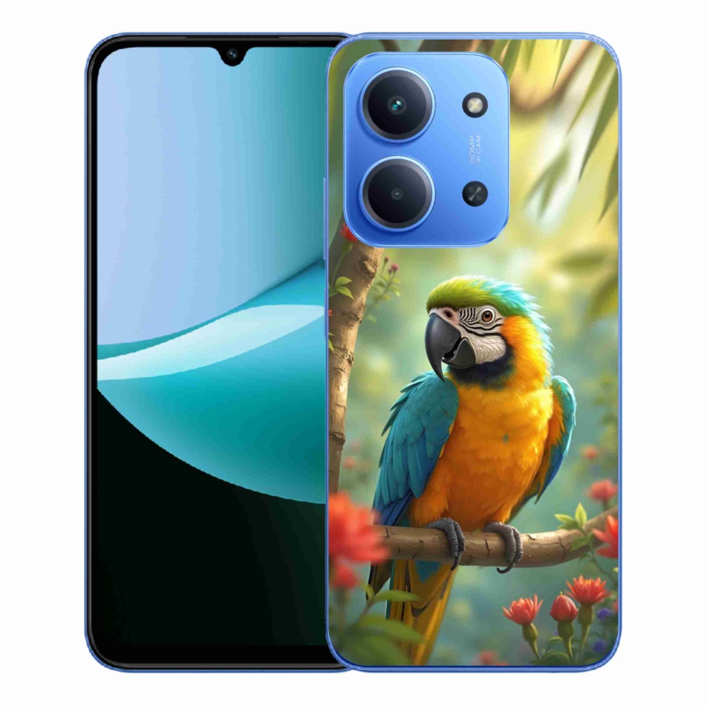 Gélový kryt mmCase na Xiaomi Redmi 15C 173mm - papagáj ara modrožltá