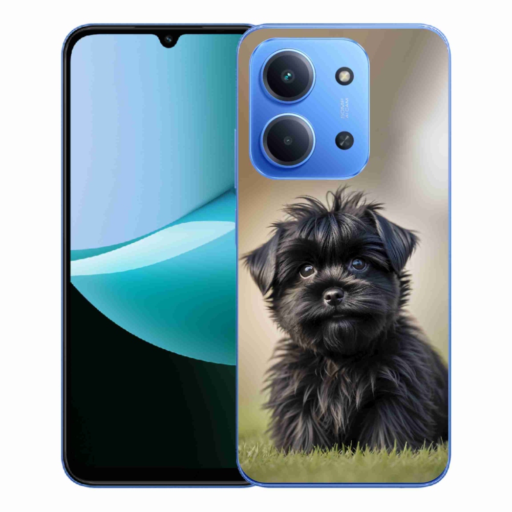 Gélový kryt mmCase na Xiaomi Redmi 15C 173mm - roztomilý čierny psík