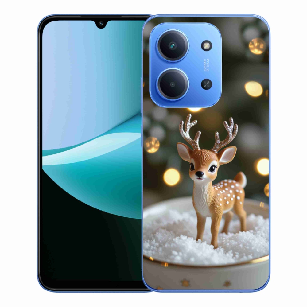 Gélový kryt mmCase na Xiaomi Redmi 15C 173mm - roztomilý vianočný jeleň