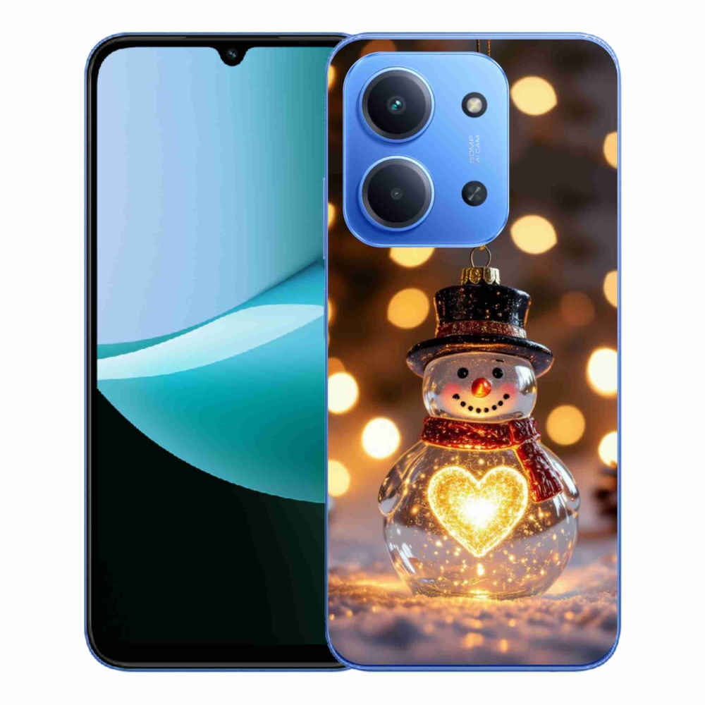 Gélový kryt mmCase na Xiaomi Redmi 15C 173mm - svietiaci vianočný snehuliak