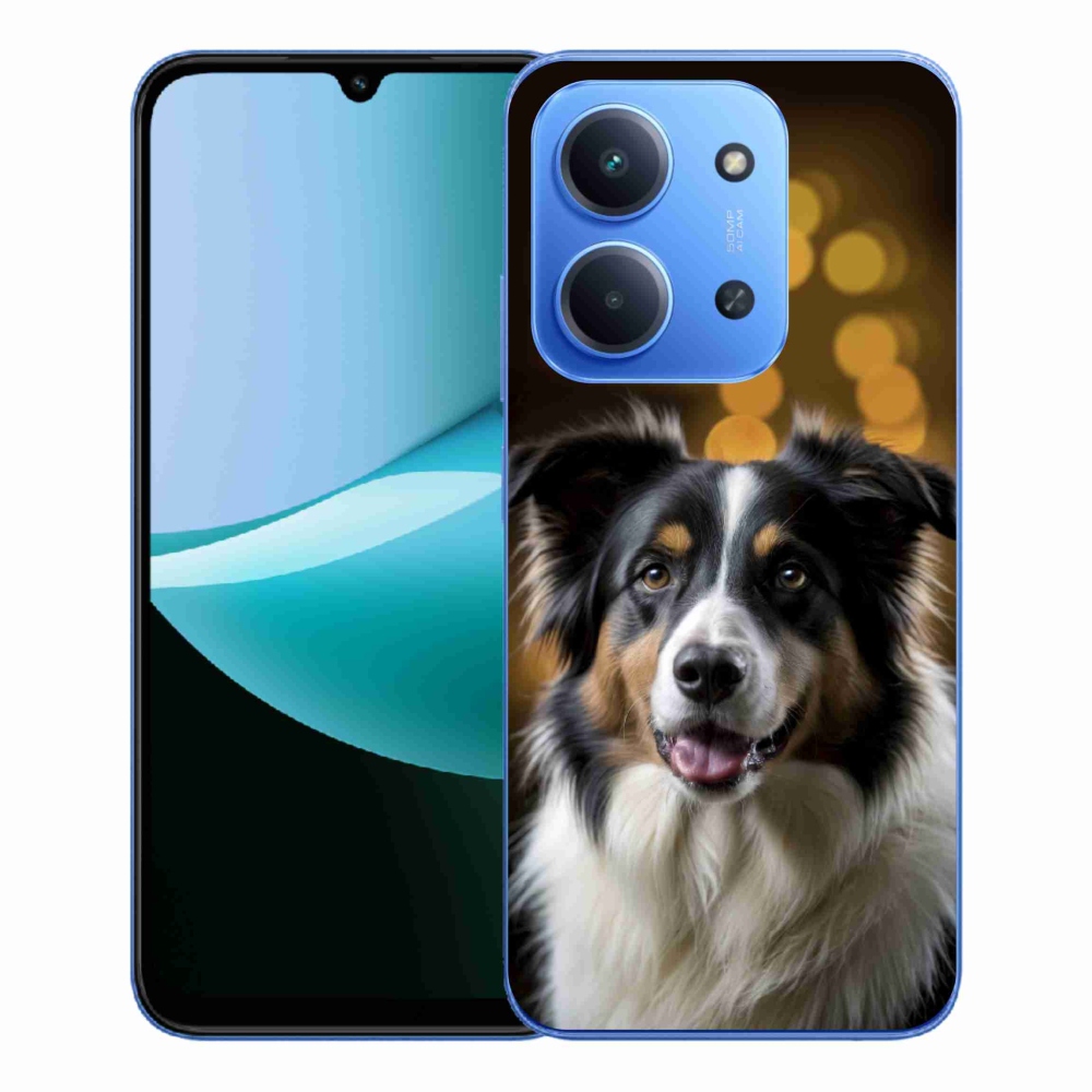 Gélový kryt mmCase na Xiaomi Redmi 15C 173mm - usmievavý austrálsky ovčiak