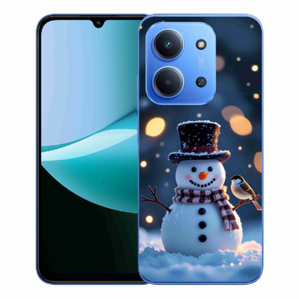 Gélový kryt mmCase na Xiaomi Redmi 15C 173mm - vianočný snehuliak