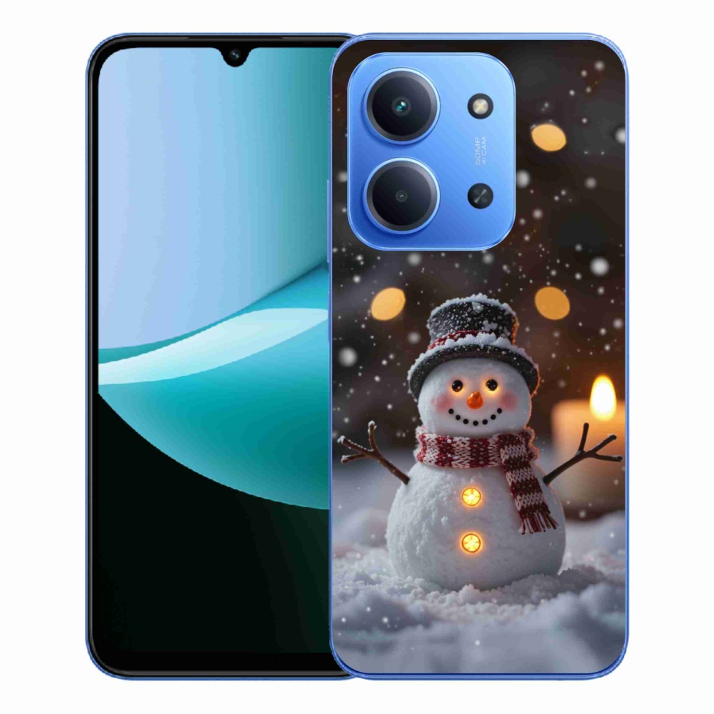 Gélový kryt mmCase na Xiaomi Redmi 15C 173mm - veselý snehuliak