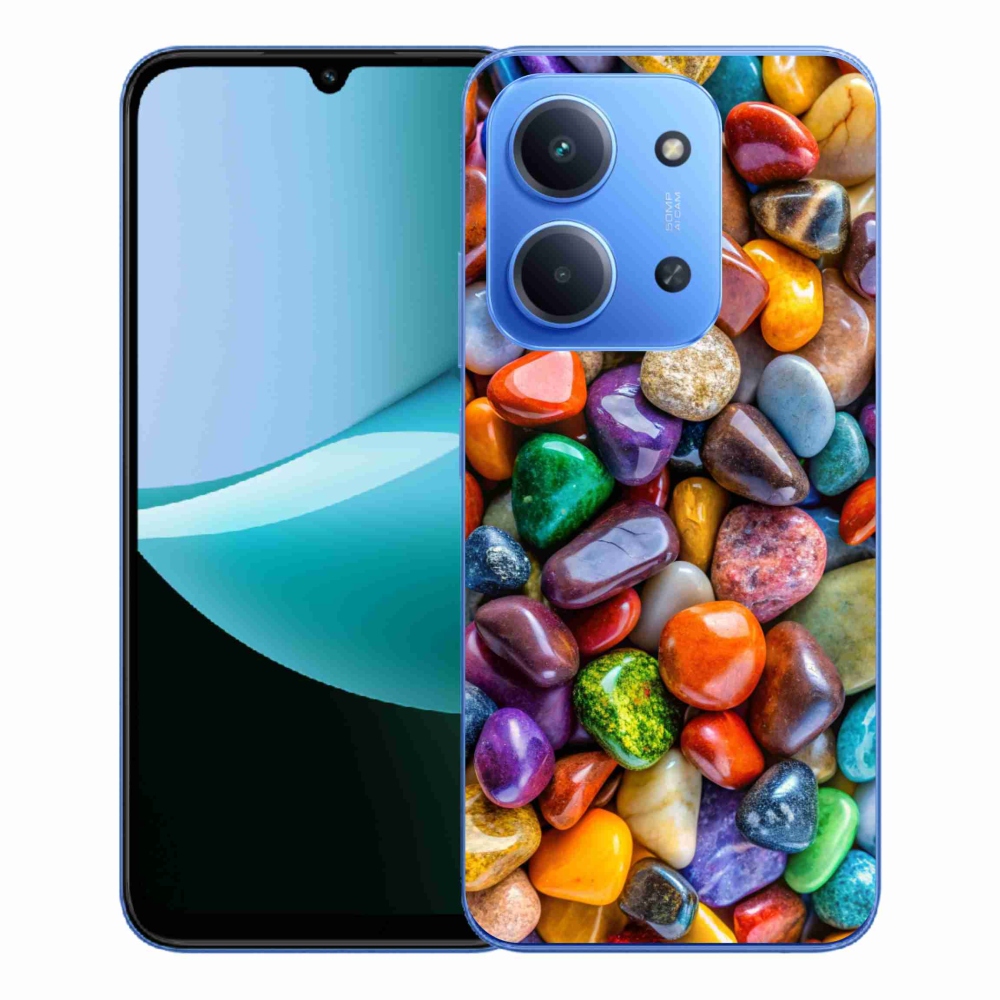 Gélový kryt mmCase na Xiaomi Redmi 15C 4G/5G (173mm) - farebné kamienky
