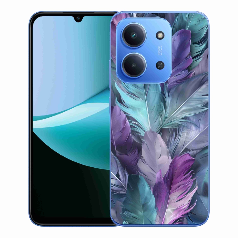 Gélový kryt mmCase na Xiaomi Redmi 15C 4G/5G (173mm) - farebné perie 2