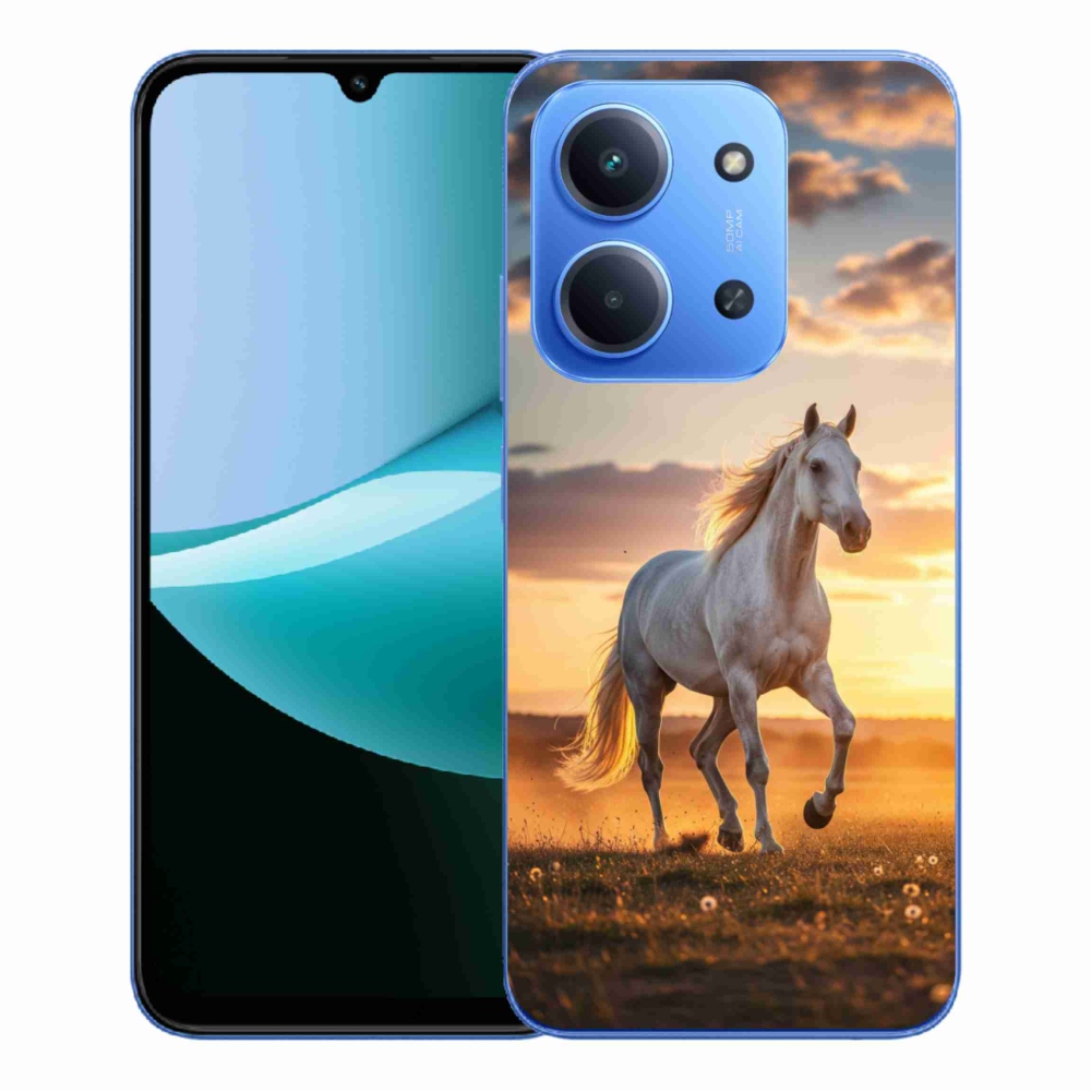 Gélový kryt mmCase na Xiaomi Redmi 15C 4G/5G (173mm) - bežiaci biely kôň 2