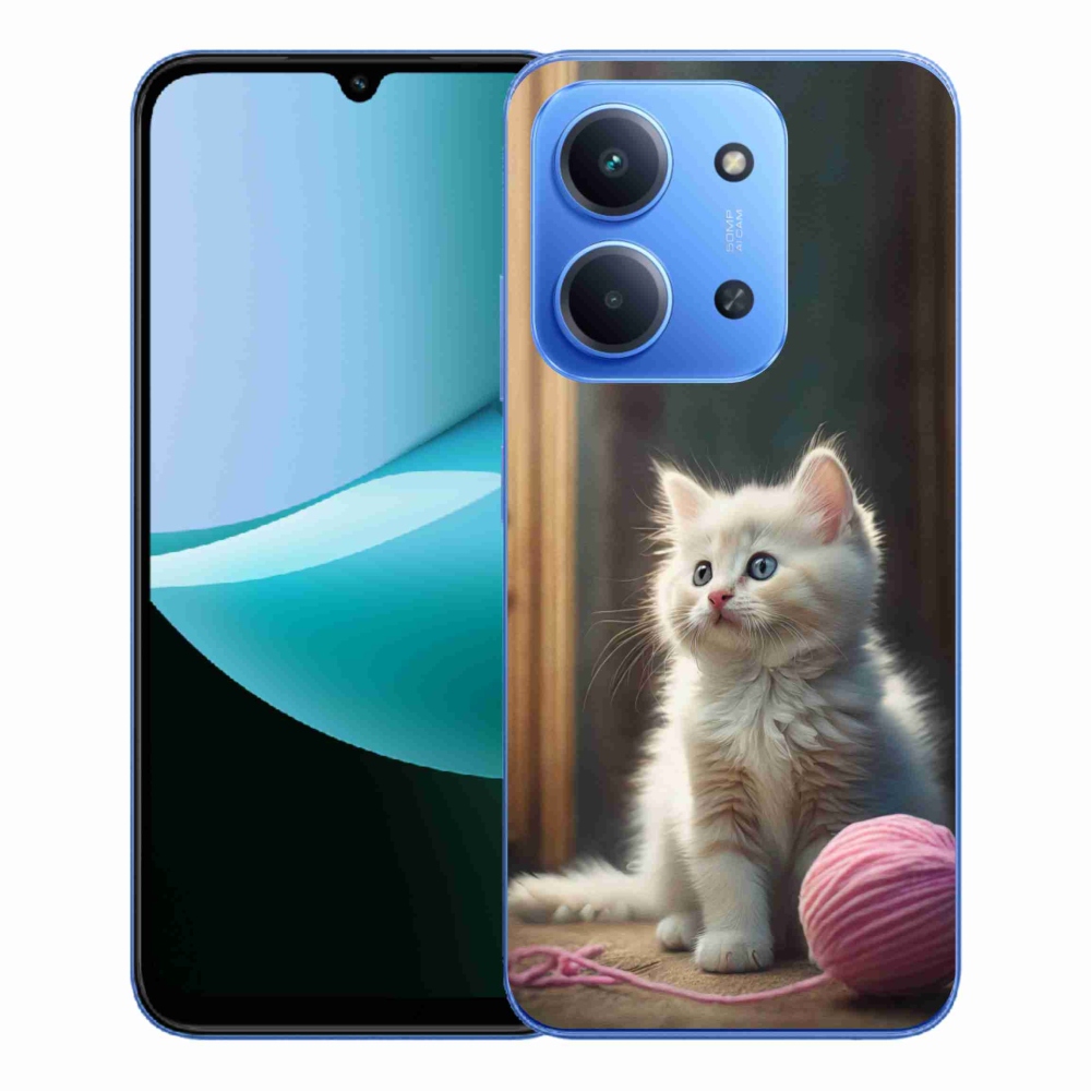 Gélový kryt mmCase na Xiaomi Redmi 15C 4G/5G (173mm) - biele mačiatko 2