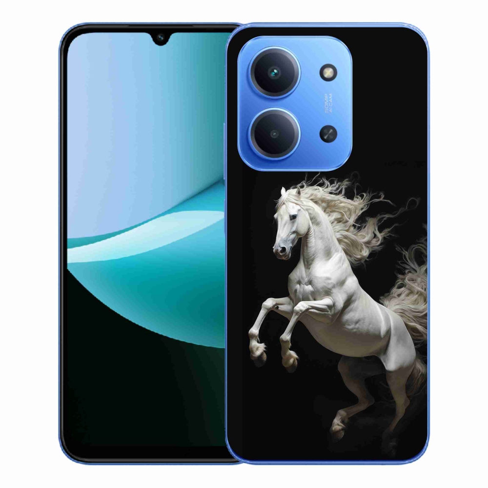 Gélový kryt mmCase na Xiaomi Redmi 15C 4G/5G (173mm) - biely kôň 4