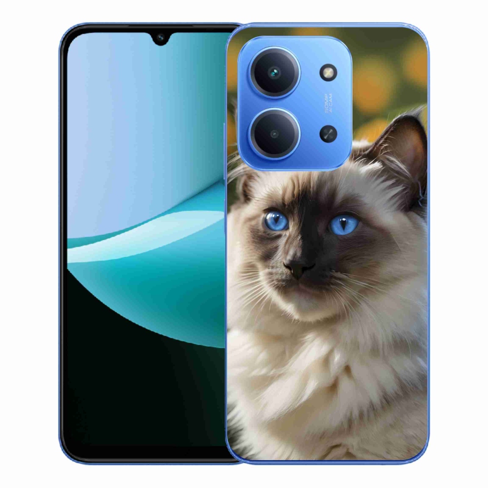 Gélový kryt mmCase na Xiaomi Redmi 15C 4G/5G (173mm) - biely ragdoll