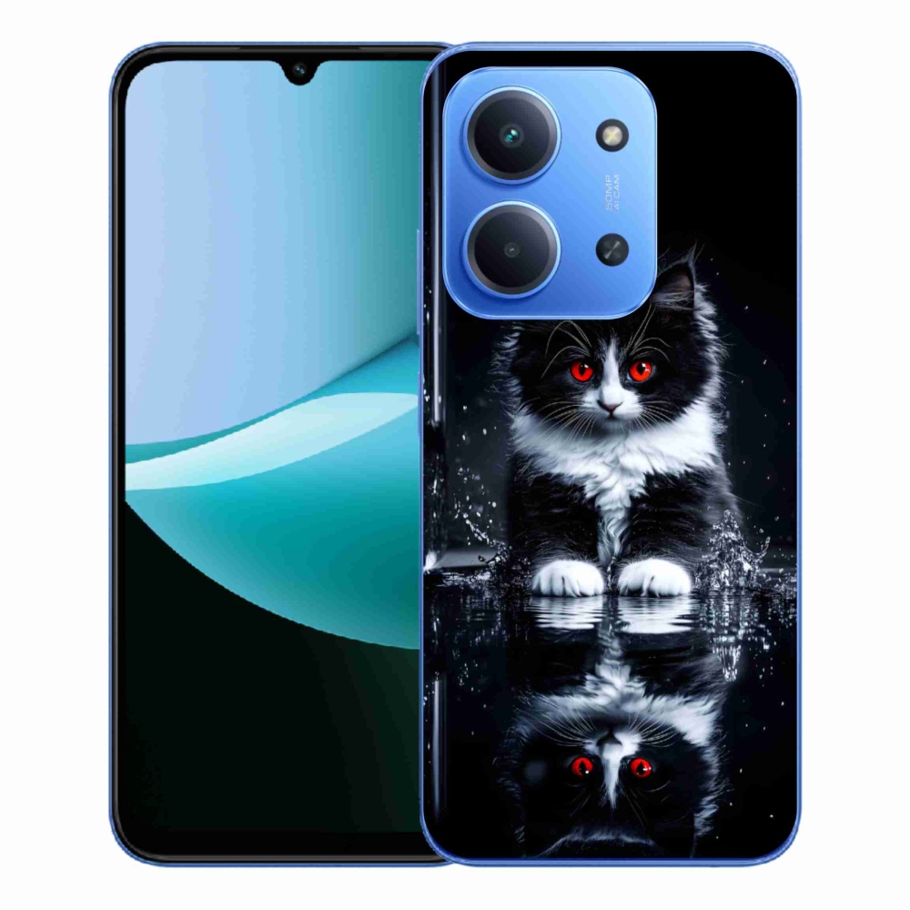 Gélový kryt mmCase na Xiaomi Redmi 15C 4G/5G (173mm) - čiernobiele mačiatko